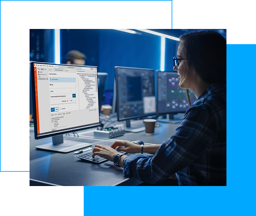 woman on computer